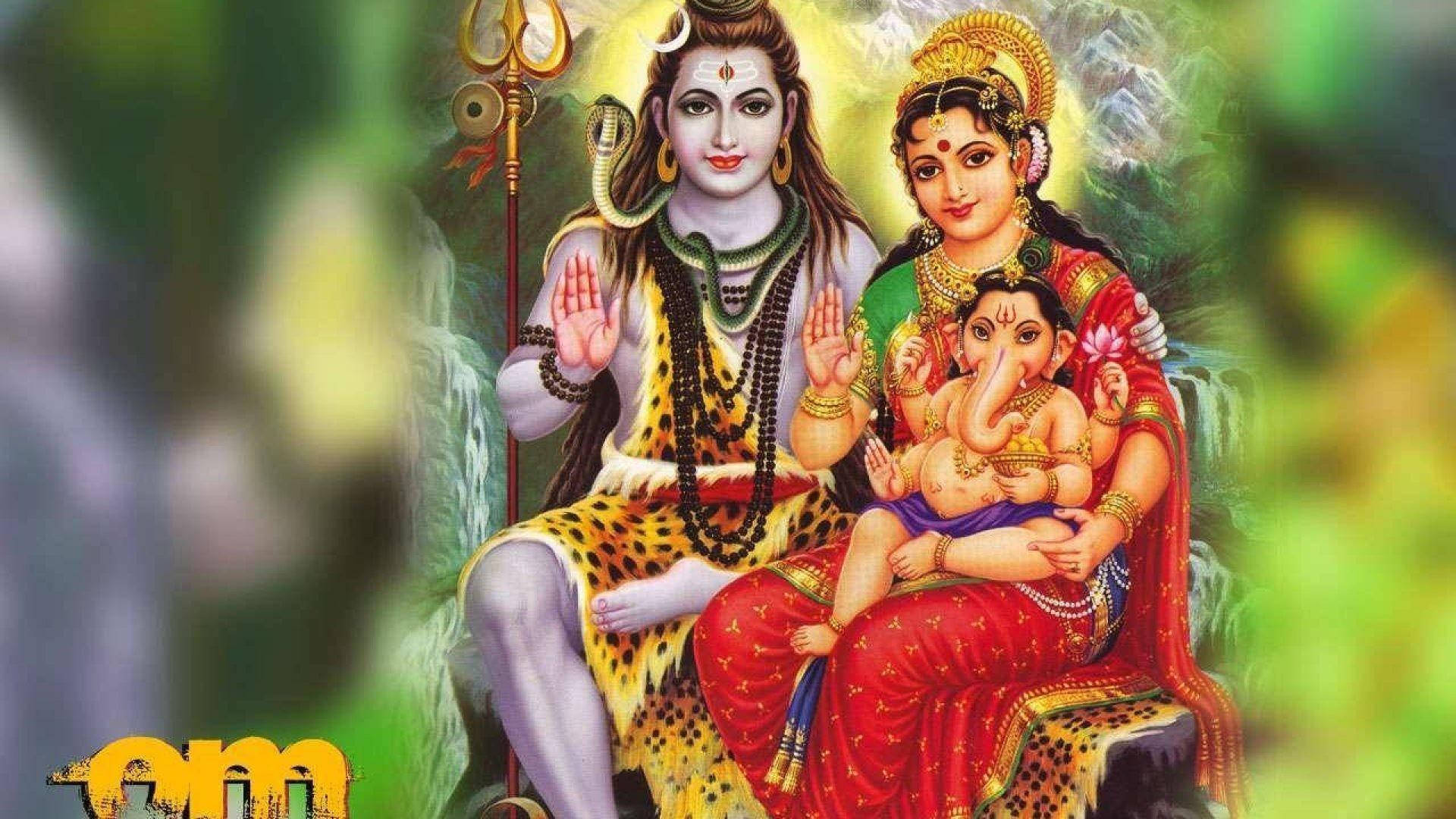 Download Lord Shiva With Wife Parvati Wallpaper 