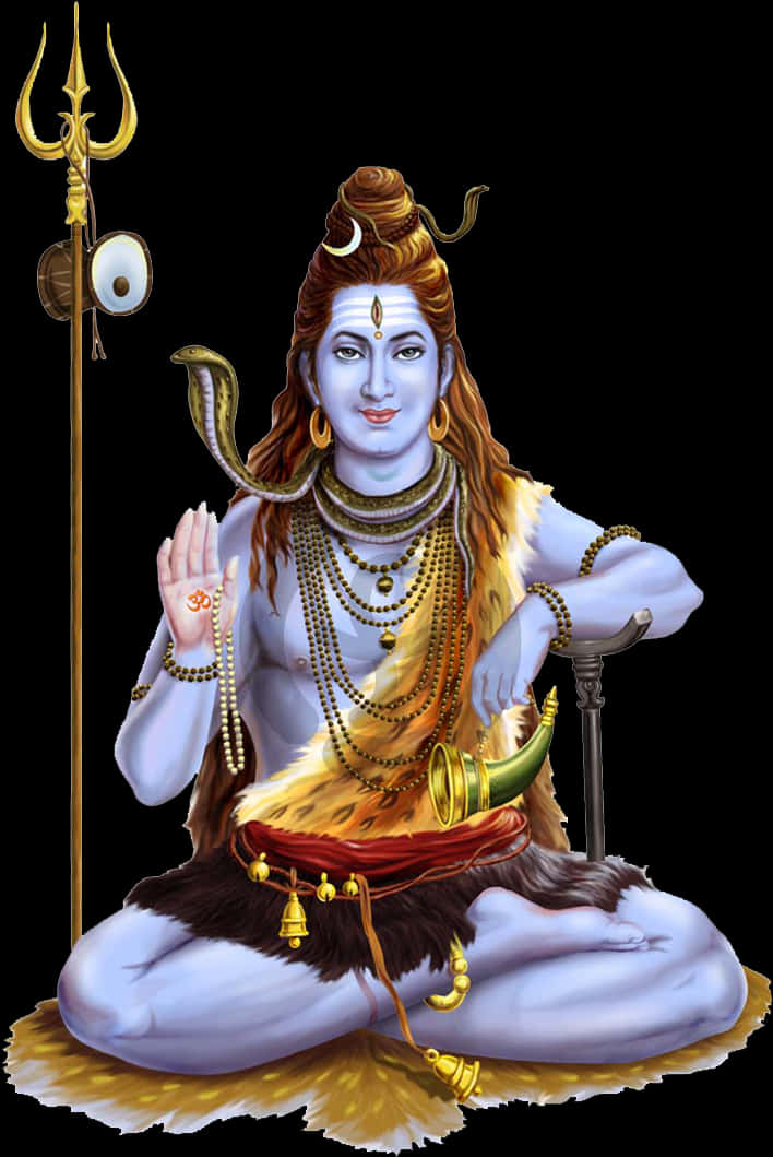 Lord Shivain Meditation PNG