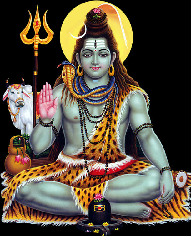 Lord Shivain Meditation PNG