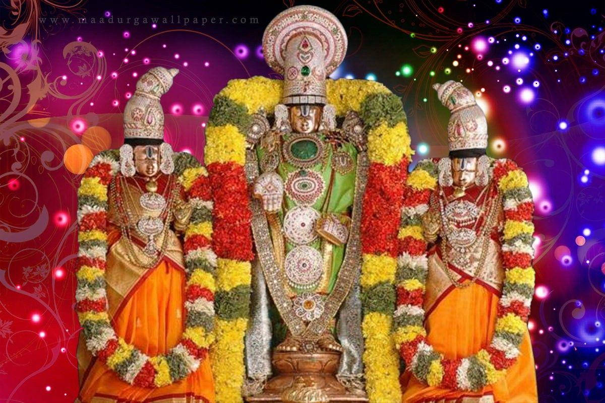 Download Lord Venkateswara 4K With Lakshmi And Bhumi Wallpaper ...