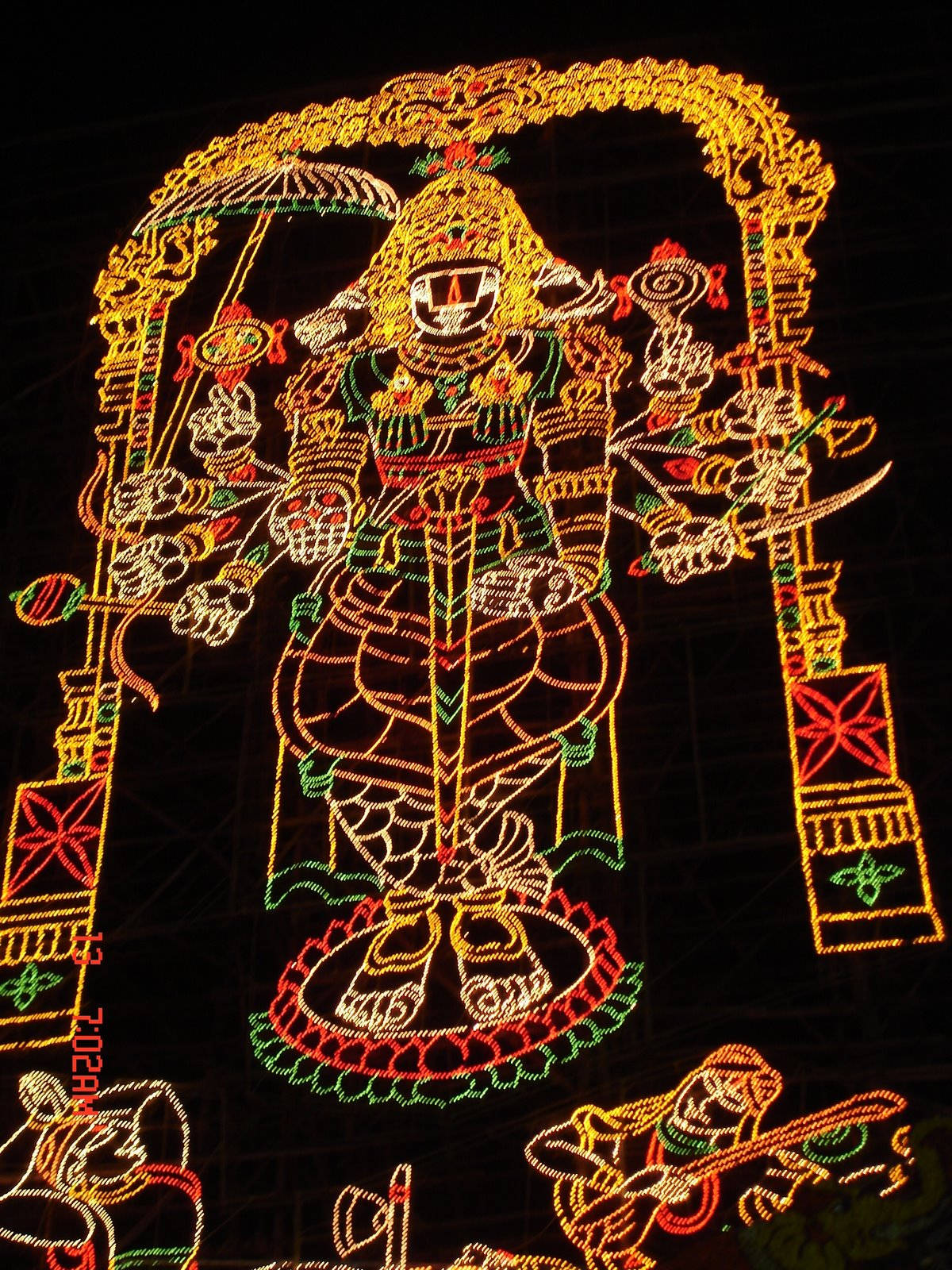 Lord Venkateswara Decorative Lights Wallpaper