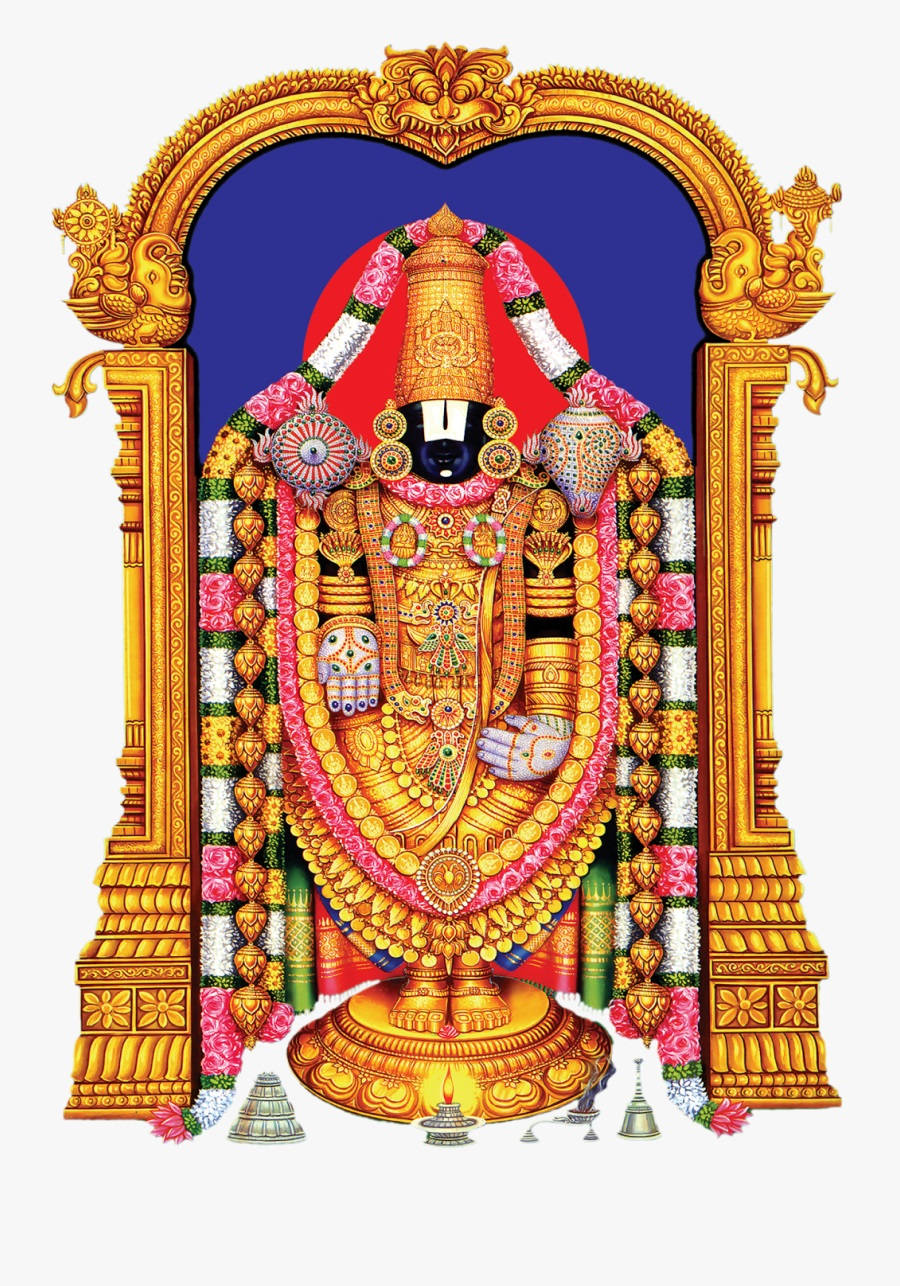 Lord Venkateswara On White Background Wallpaper