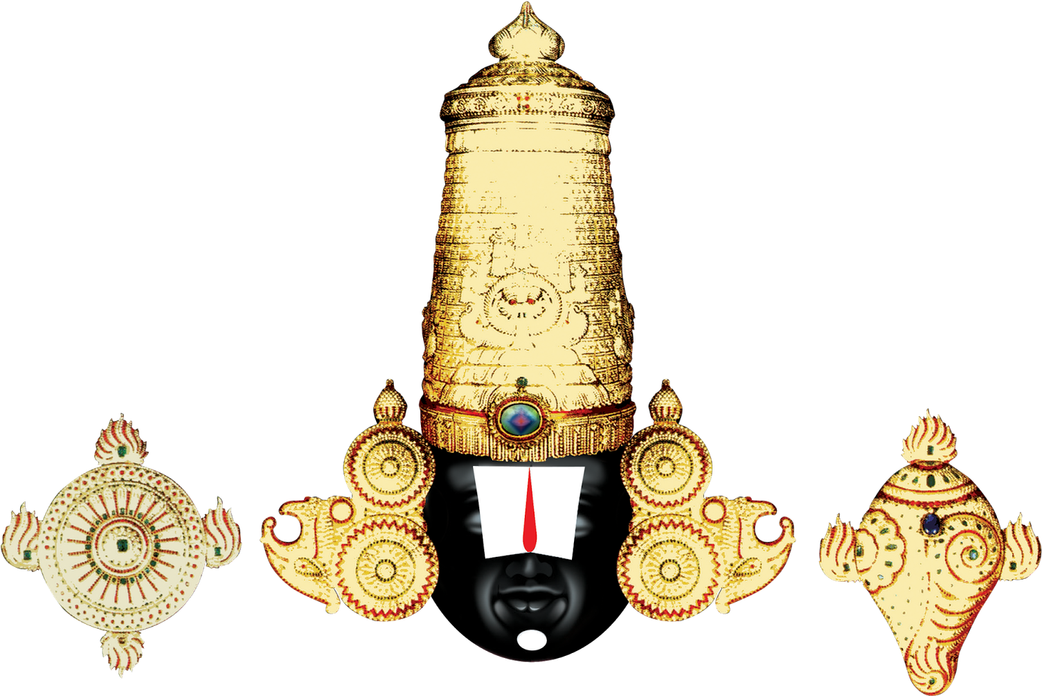 Lord Venkateswara Traditional Ornaments PNG