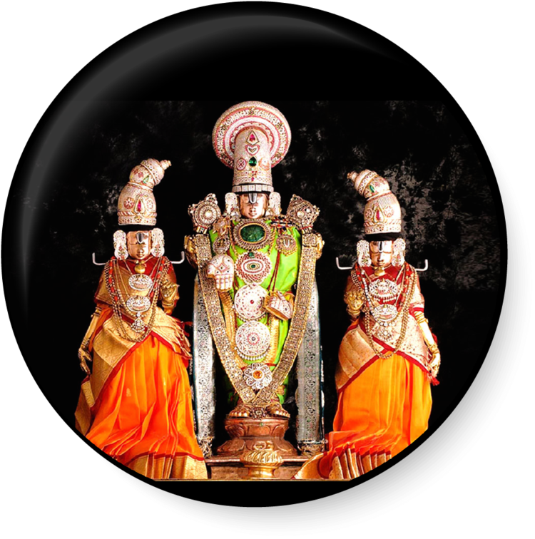 Lord Venkateswaraand Consorts Idols PNG
