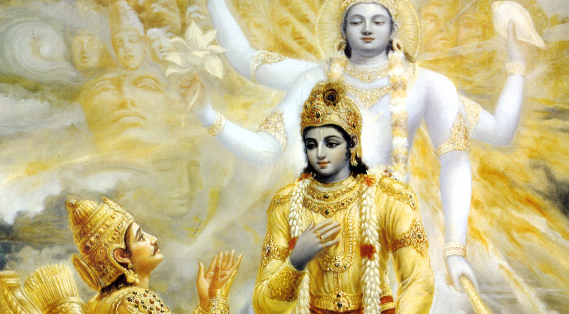 Lordvishnu Und Lord Krishna 4k Wallpaper