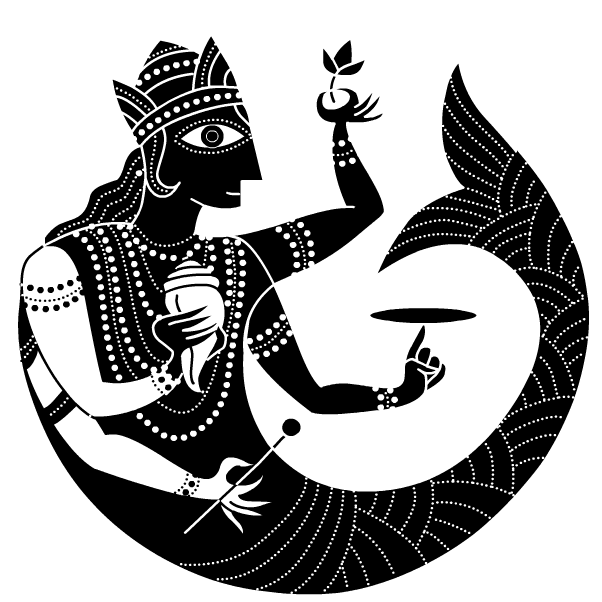 Lord Vishnu Blackand White Artwork PNG