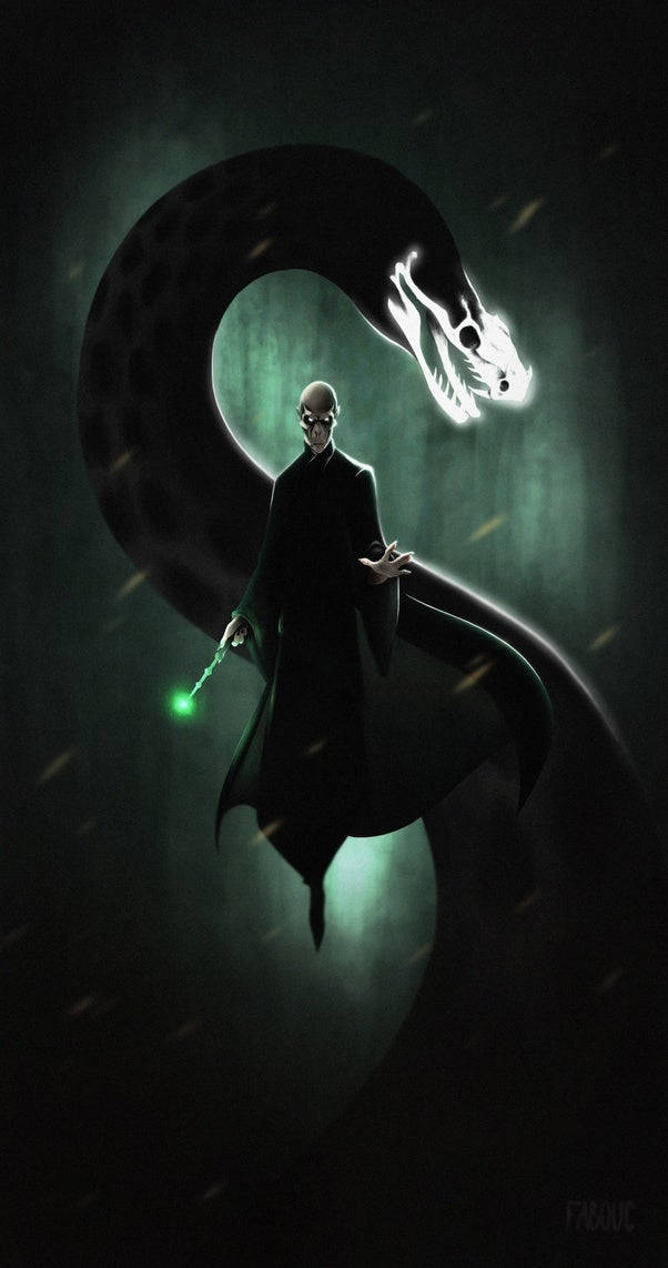 Artede La Varita Verde Del Lord Voldemort. Fondo de pantalla