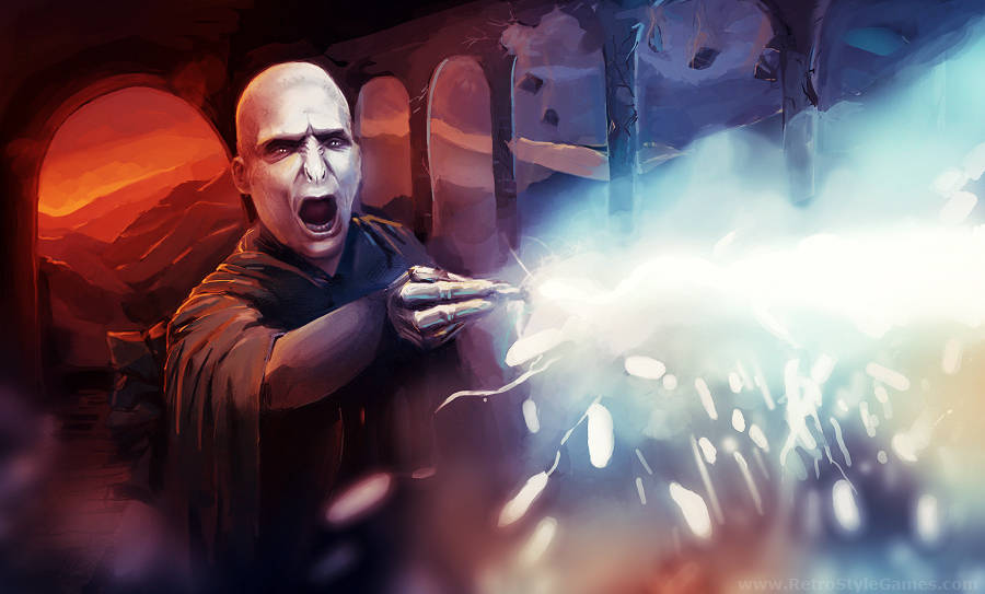 Lord Voldemort Red Sky Art Wallpaper