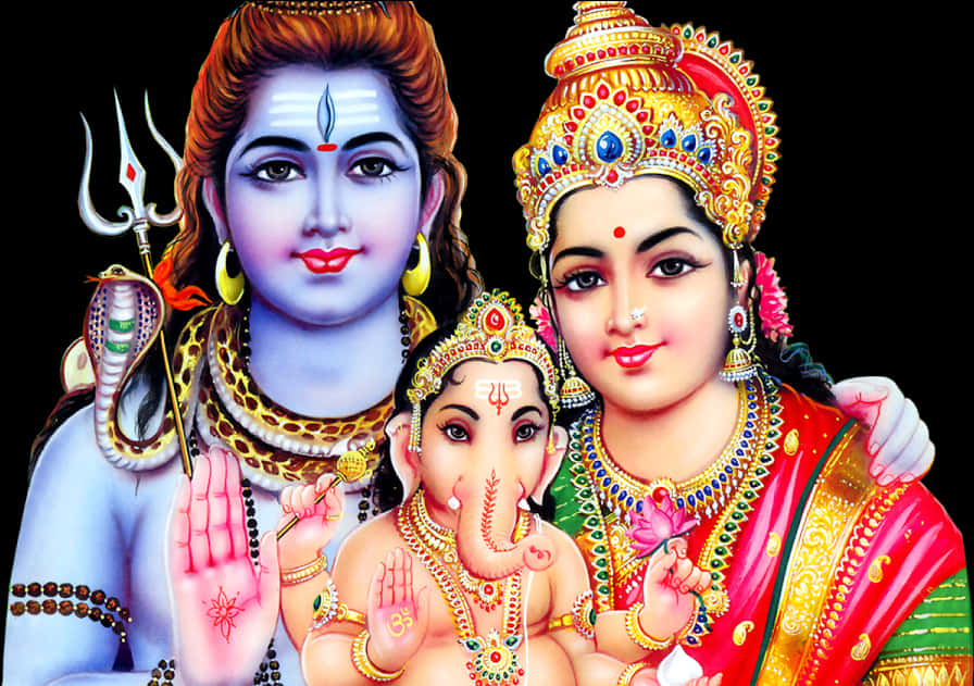 Lord_ Shiva_ Family_ Portrait PNG