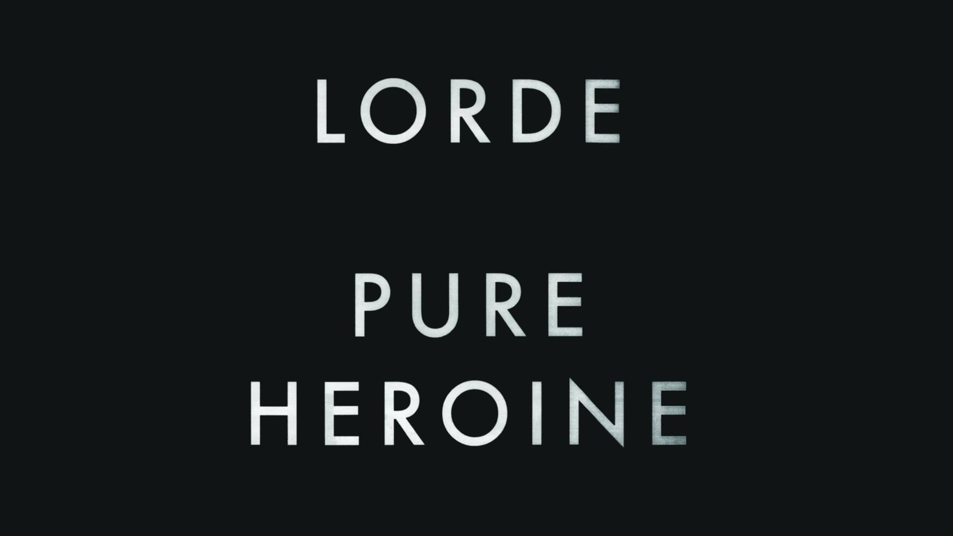 Lorde Pure Heroine Album Poster Background