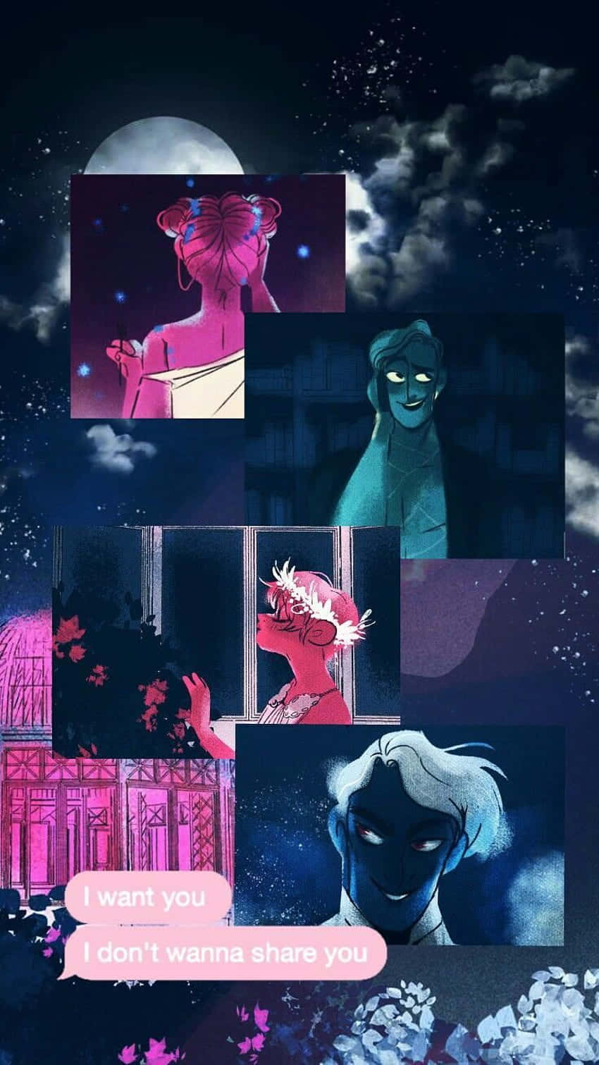 Hades and Persephone's star-crossed romance unfolds in the comic webtoon Lore Olympus. Wallpaper