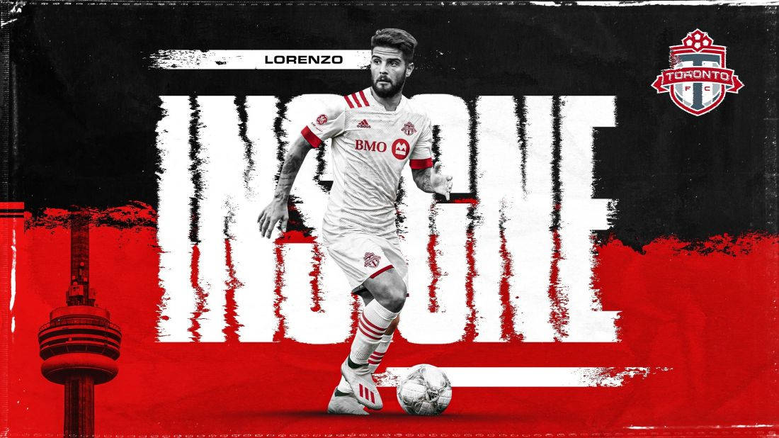 Lorenzo Insigne Toronto FC Glitching Digital Kunst Mønster Wallpaper