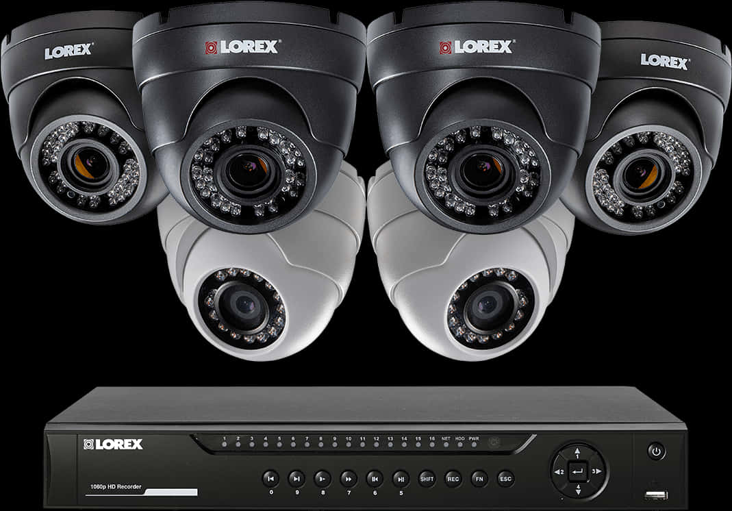 Lorex Security Camerasand Recorder Set PNG