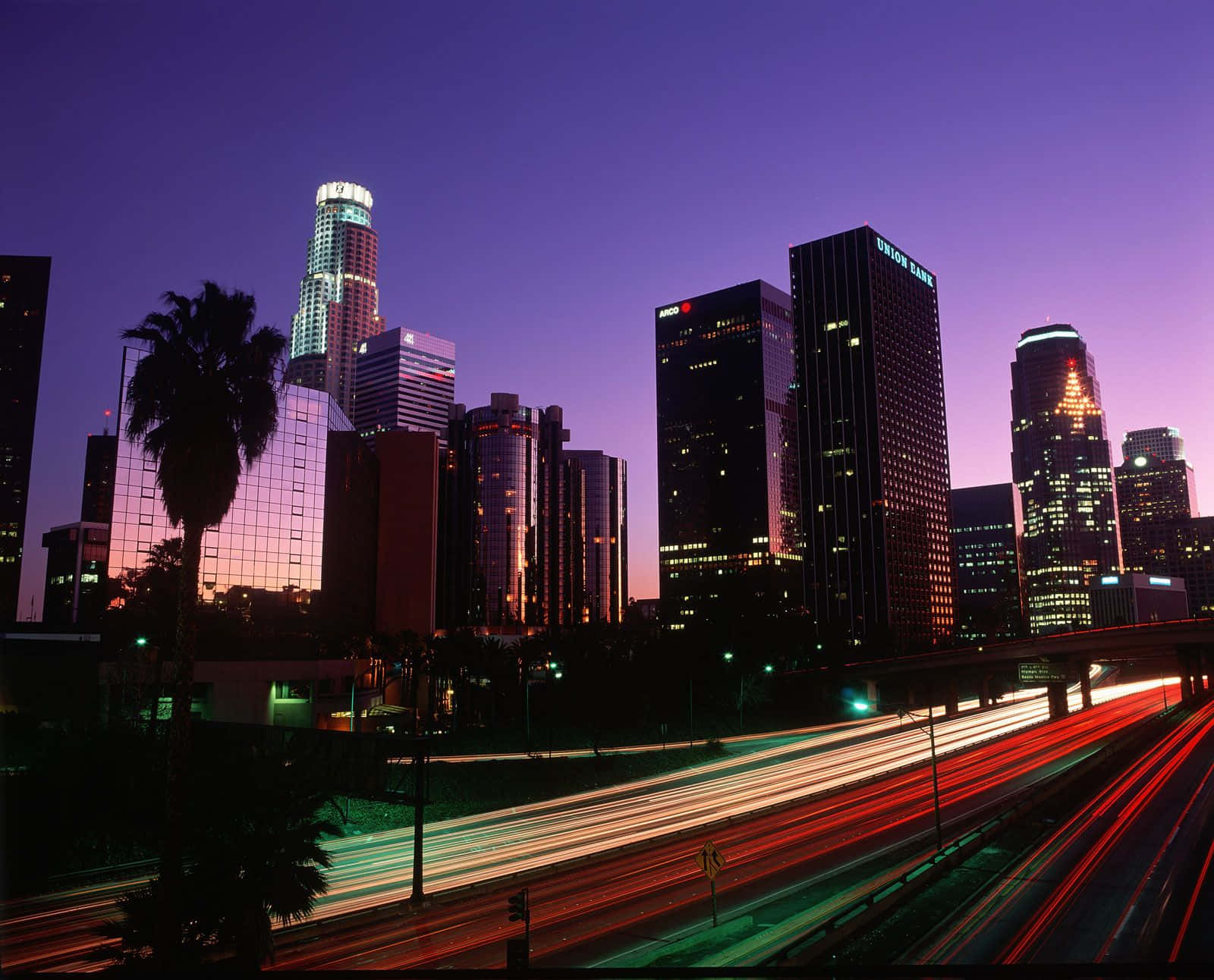 Iconic Los Angeles Skyline at Sunset