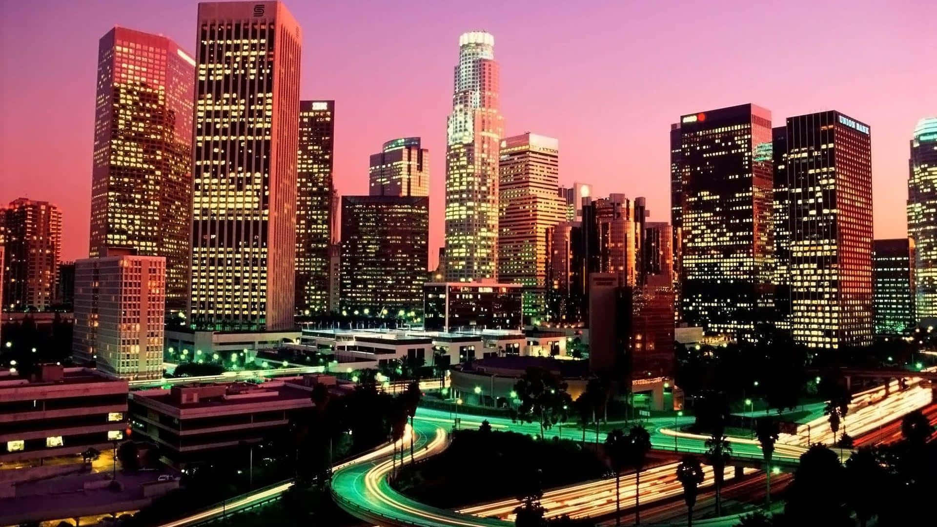 Captivating Los Angeles Skyline at Dusk
