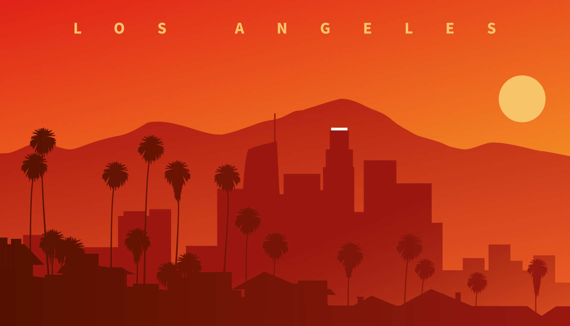 Stunning Los Angeles skyline at twilight