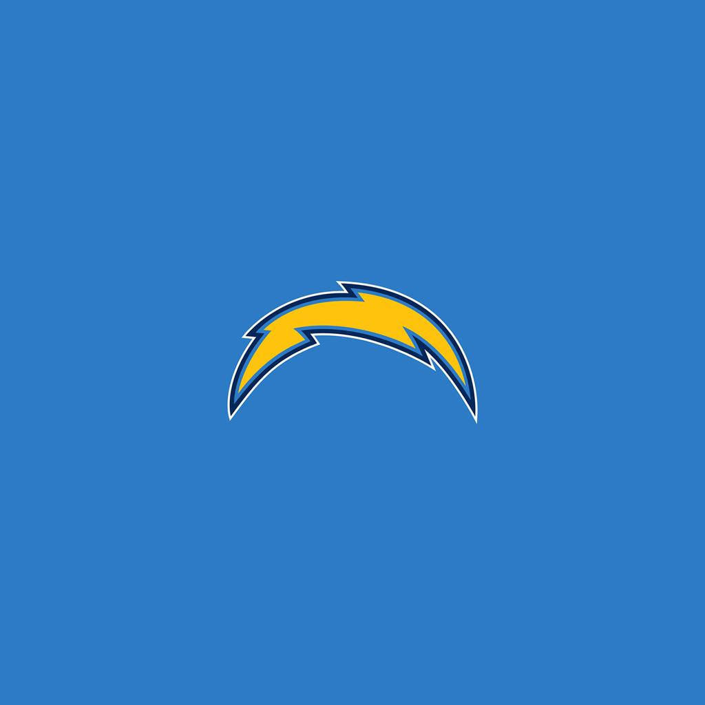 Logotipocurvado De Relámpago De Los Angeles Chargers. Fondo de pantalla