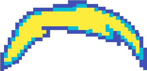 Los Angeles Chargers Logo Pixel Art PNG