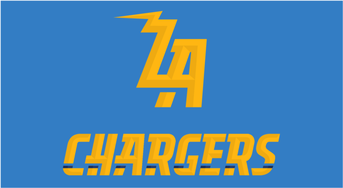 Los Angeles Chargers Logoon Blue Background PNG