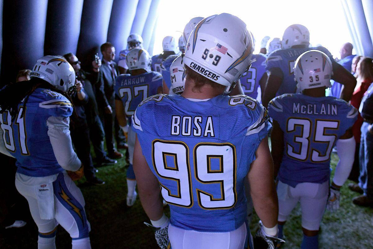 Los Angeles Chargers Players And Joey Bosa Wallpaper