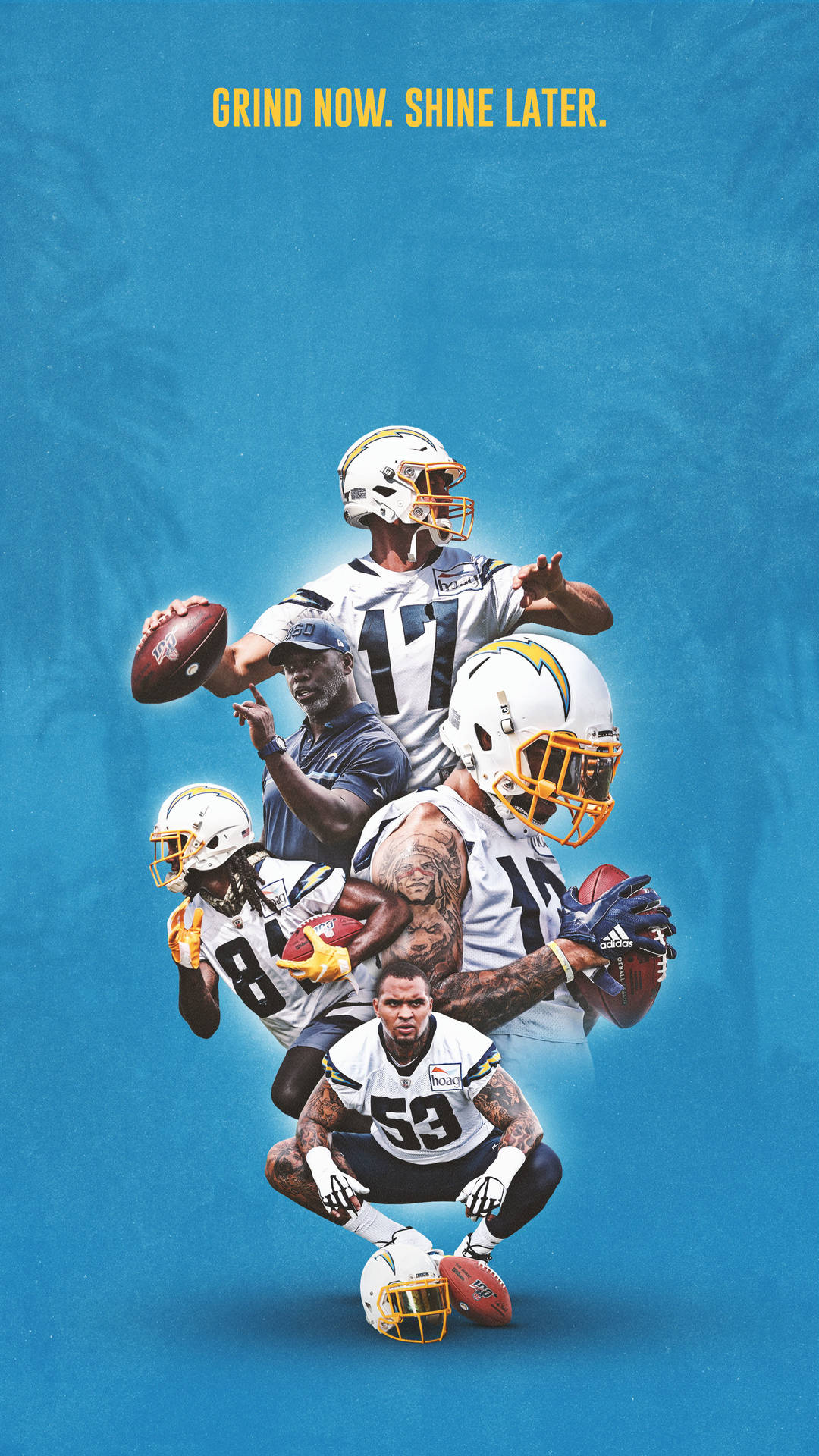 Los Angeles Chargers Players Digital Art Wallpaper