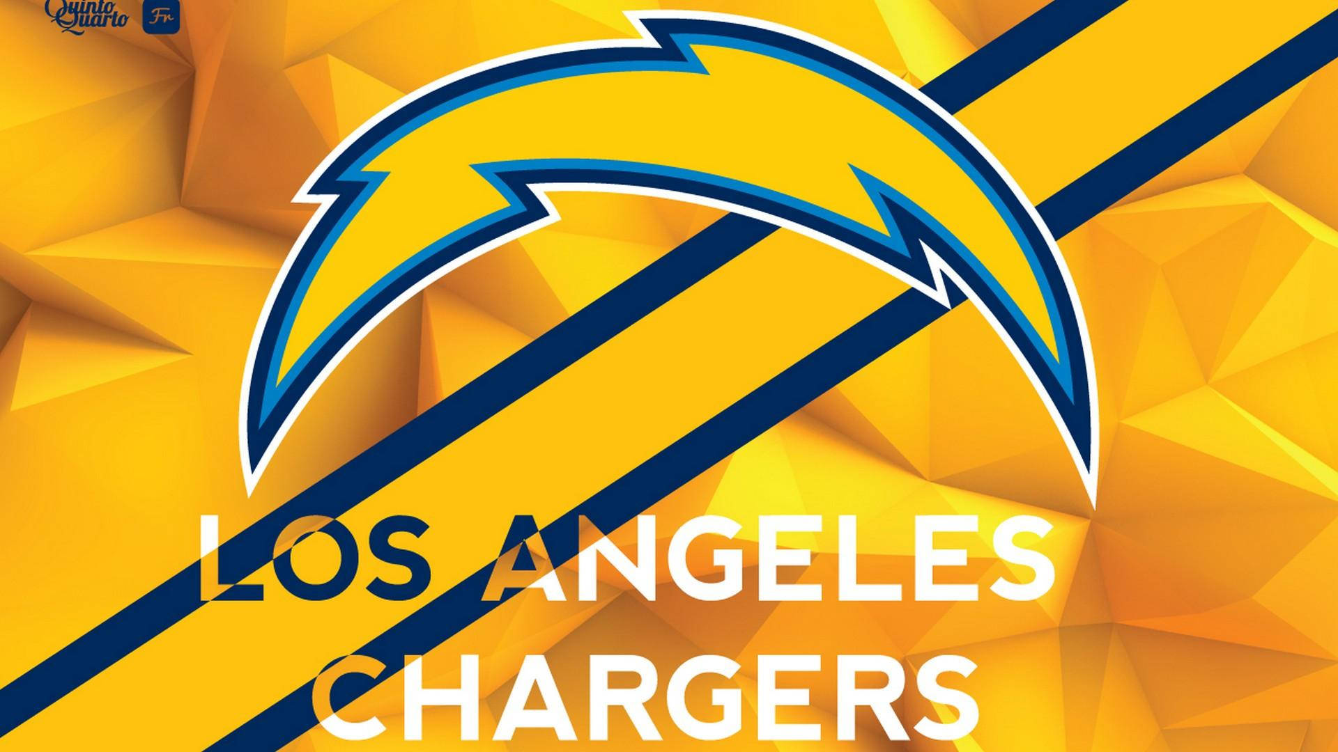 Los Angeles Chargers gule logo vis billedet på skrivebordet. Wallpaper