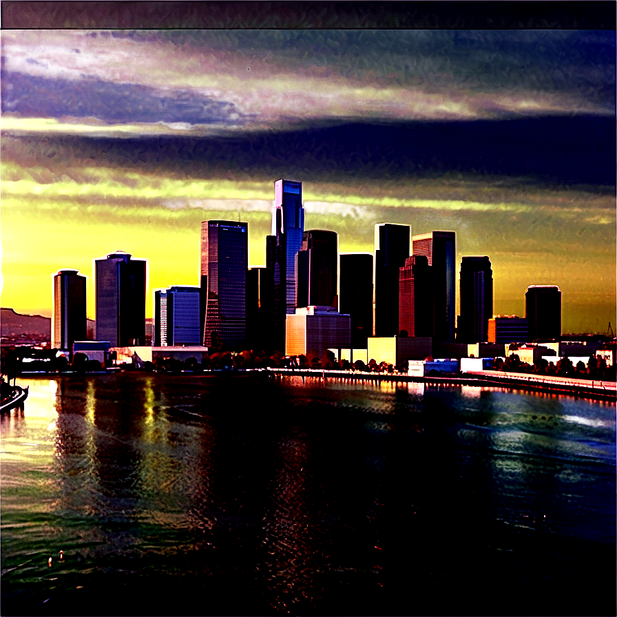 Los Angeles Cityscape Png Hyg3 PNG