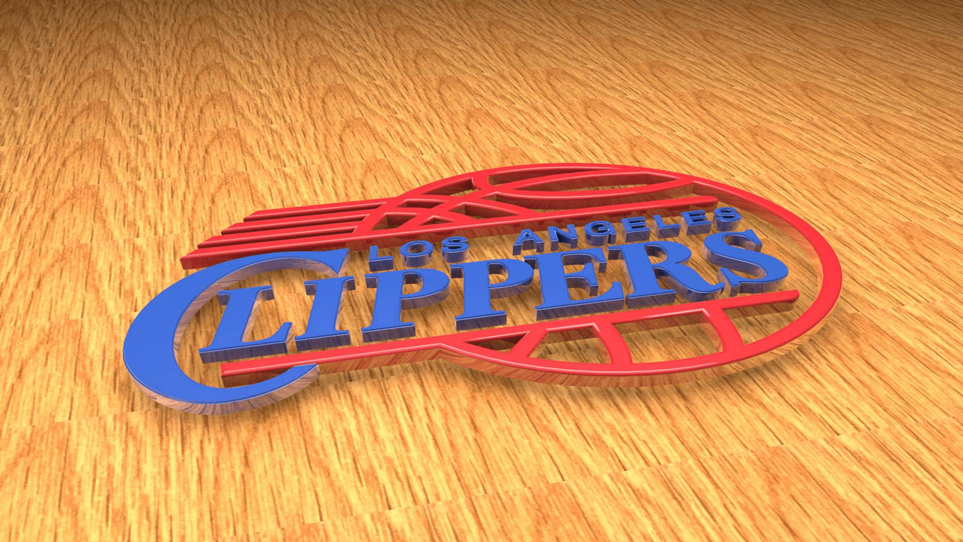 Los Angeles Clippers 3D 1984 Logo Tapet Wallpaper