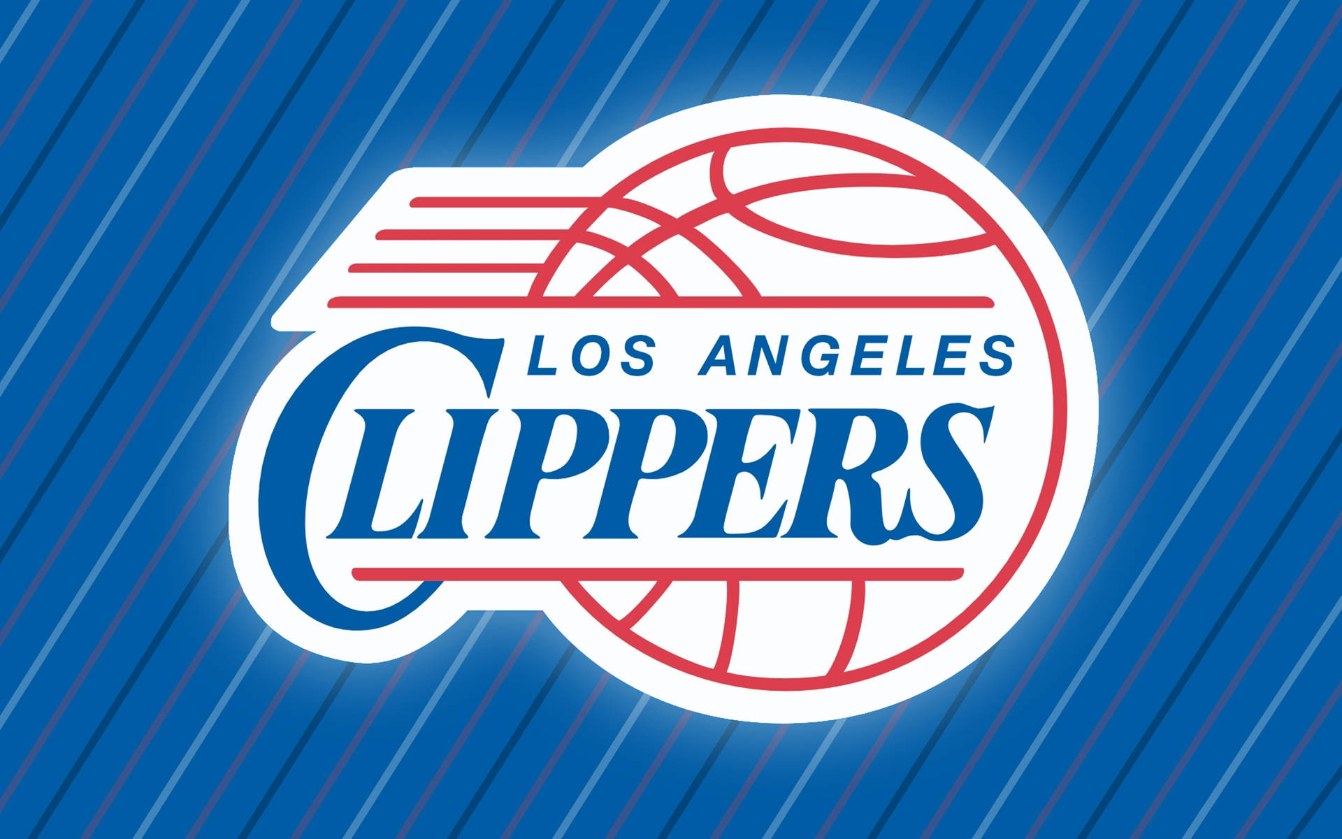 Caption: The Los Angeles Clippers logo in diagonal stripe style. Wallpaper