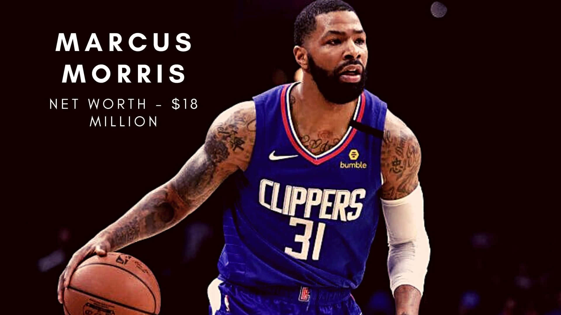 Ilos Angeles Clippers Marcus Morris Numero 31 Sfondo