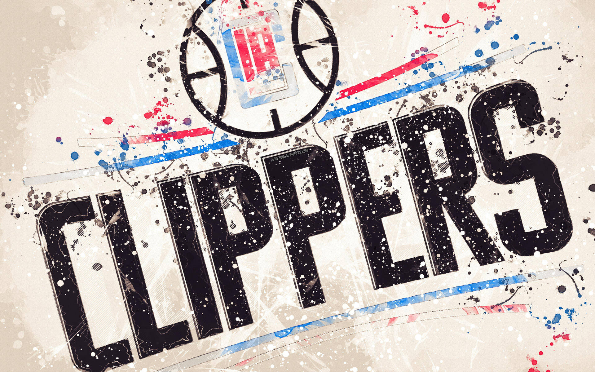 Los Angeles Clippers Paint Art Wallpaper
