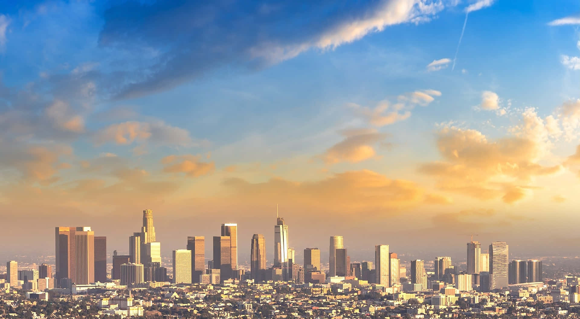 Los Angeles Color Gradient Skyline Wallpaper