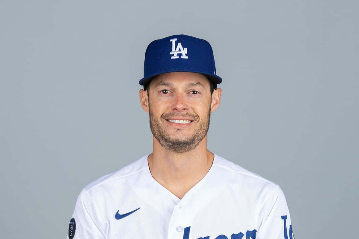 Los Angeles Dodgers Baseball Player Portrait Wallpaper