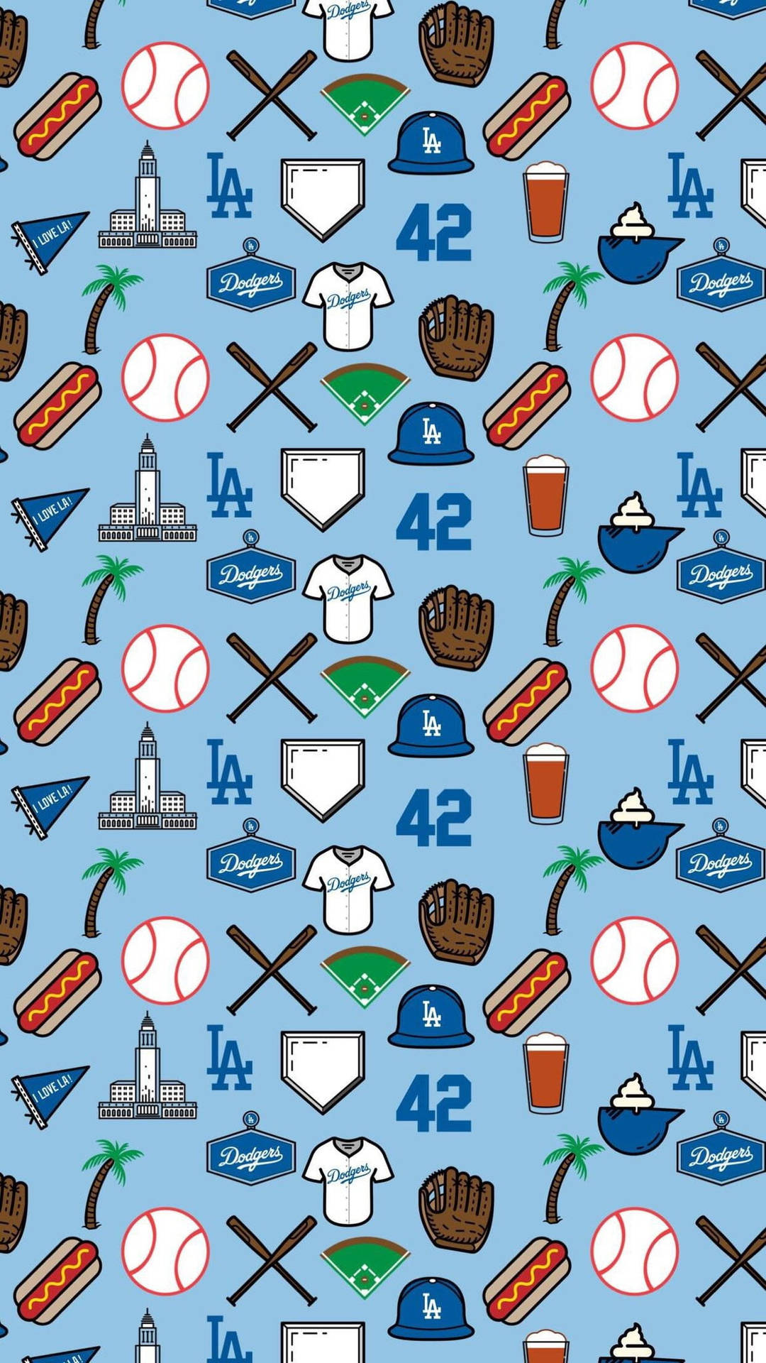 Los Angeles Dodgers Icons Wallpaper