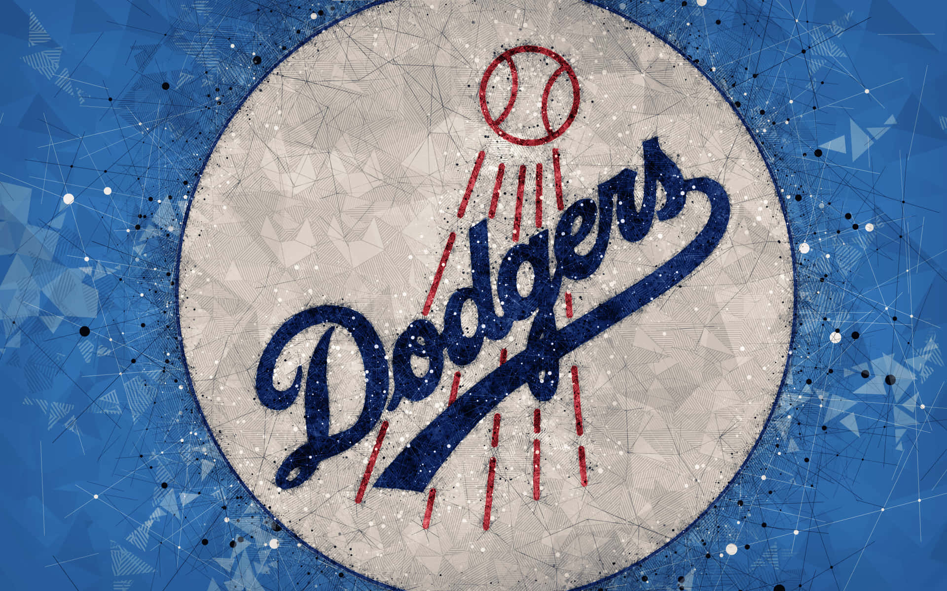 Los Angeles Dodgers Logo Kunstwerk Achtergrond