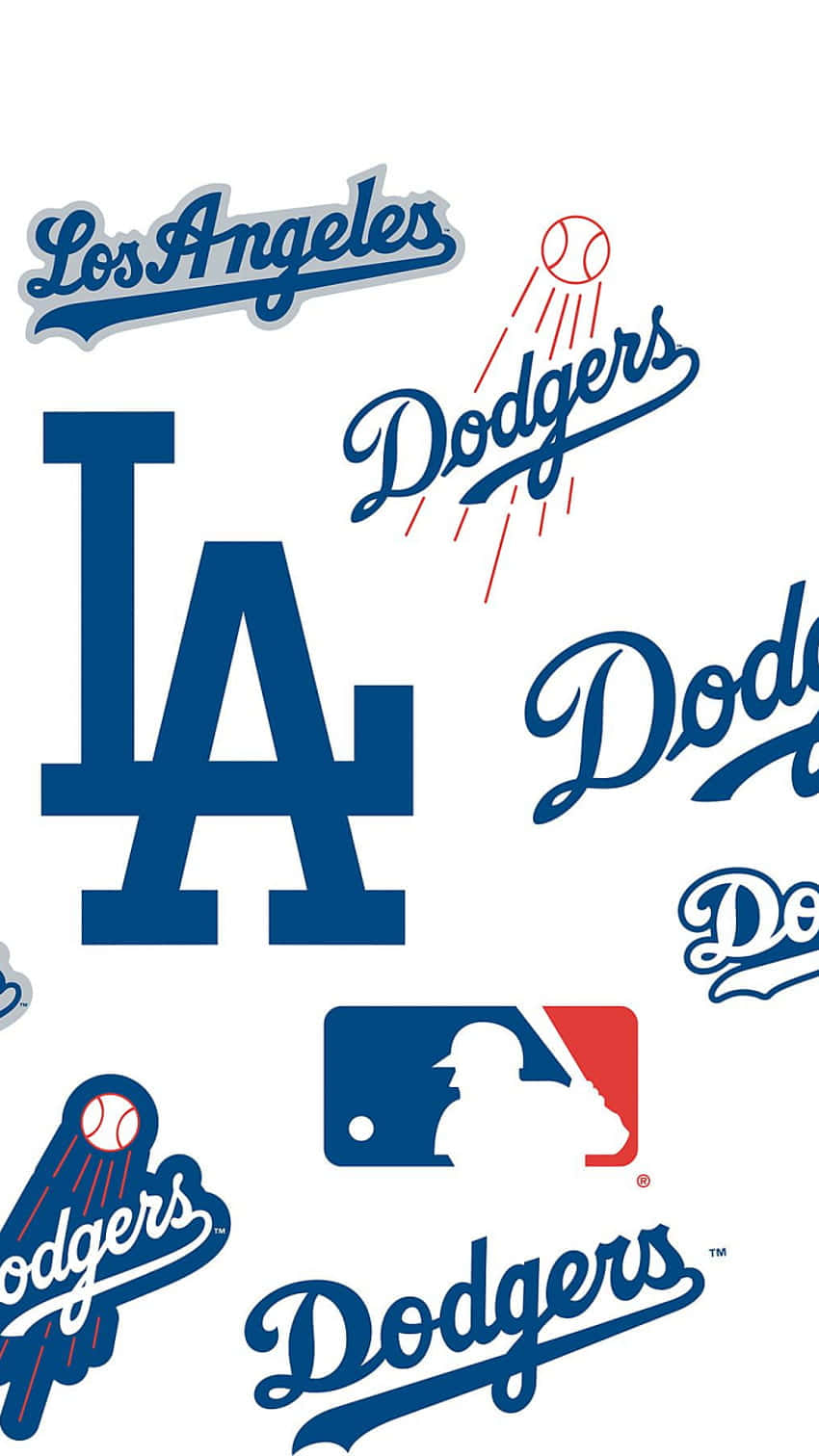 Los Angeles Dodgers Logo Collage Wallpaper