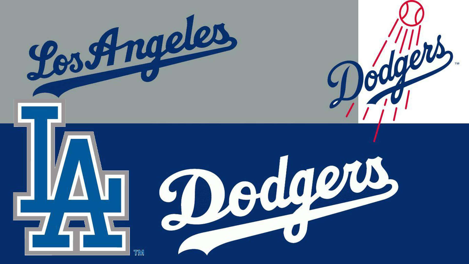 Los Angeles Dodgers Logo's Compilatie Achtergrond