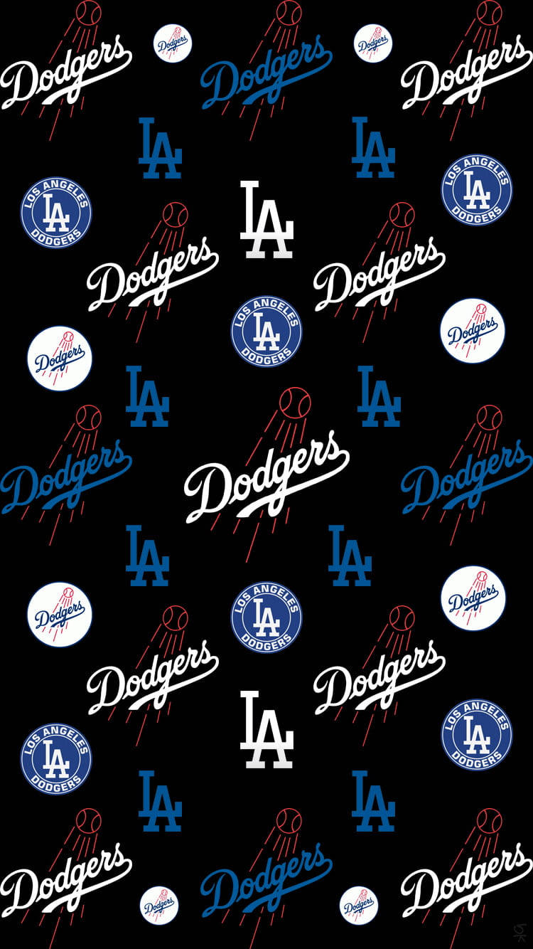 Los Angeles Dodgers Patterned Background Wallpaper