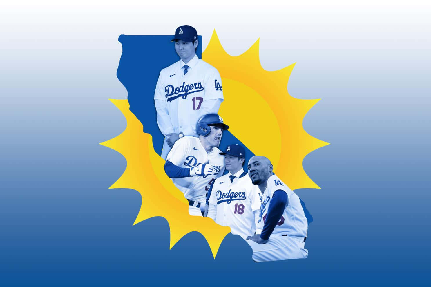 Los Angeles Dodgers Players Collage Wallpaper