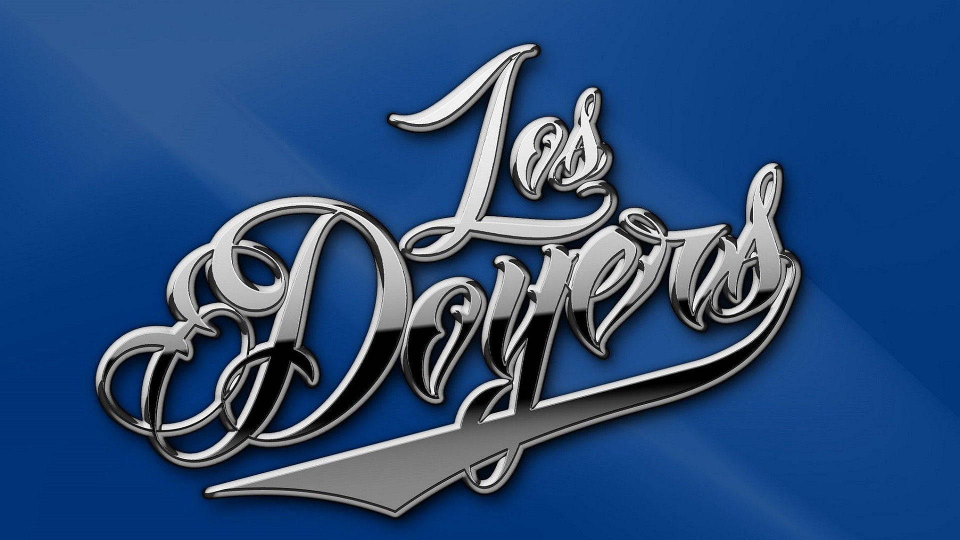 Design Argentato Dei Los Angeles Dodgers Sfondo