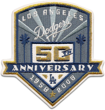 Los Angeles Dodgers50th Anniversary Patch PNG