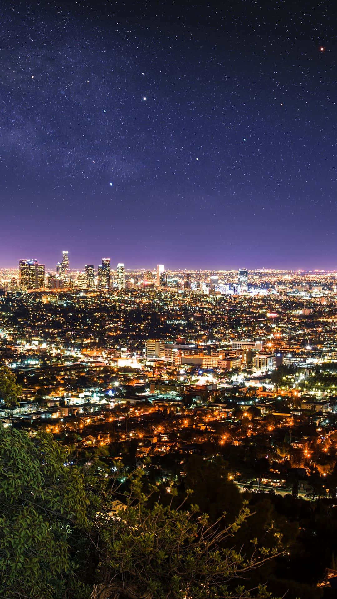 Goditilo Skyline Affascinante Di Los Angeles Dal Comfort Del Tuo Iphone! Sfondo