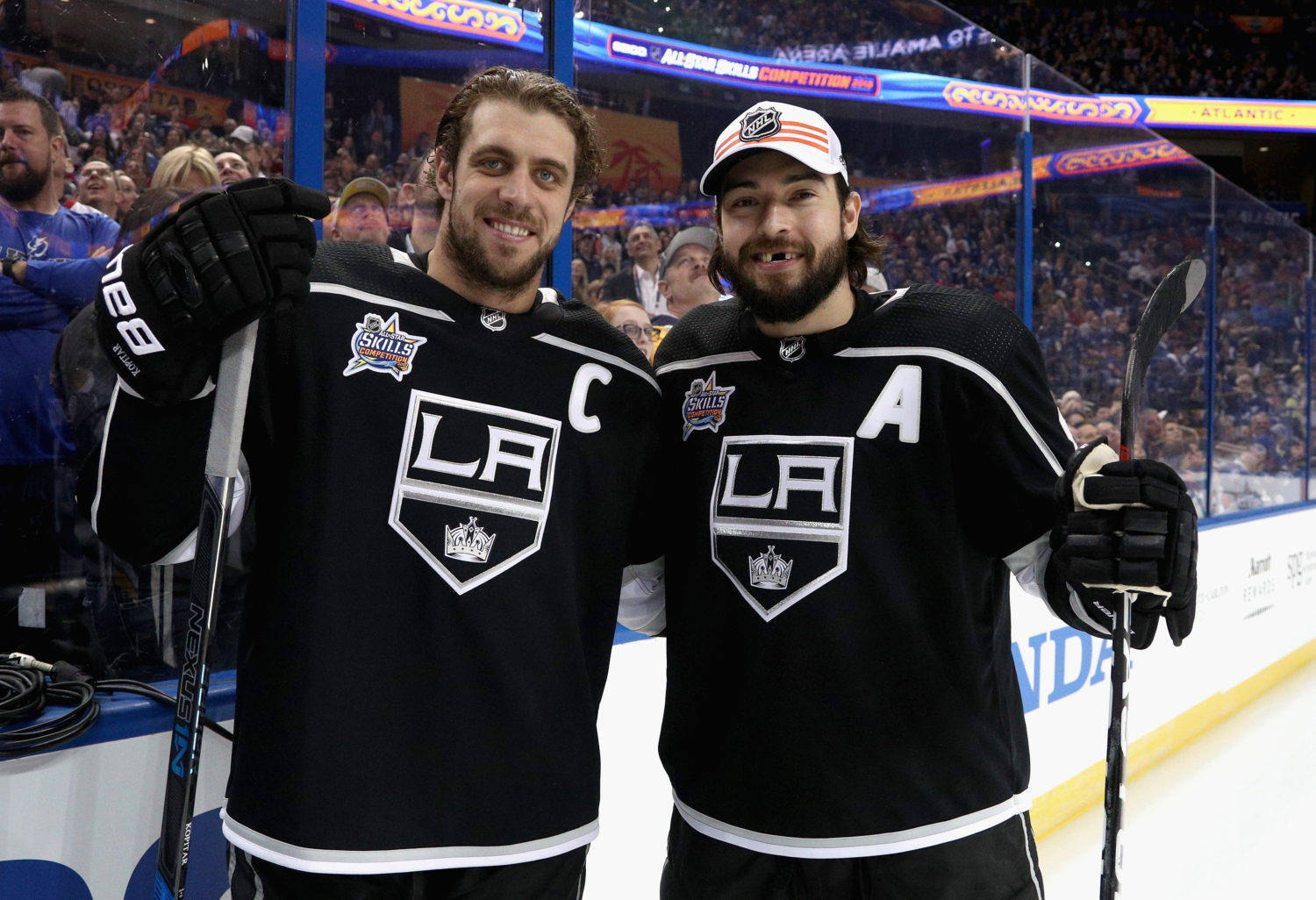 Los Angeles Kings Anze Kopitar And Drew Doughty Photograph Wallpaper