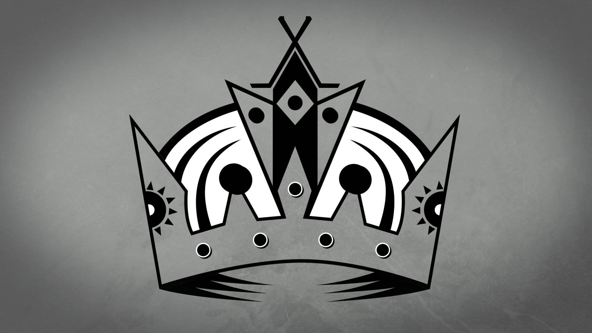 Logo Dei Los Angeles Kings Corona Grigia Sfondo