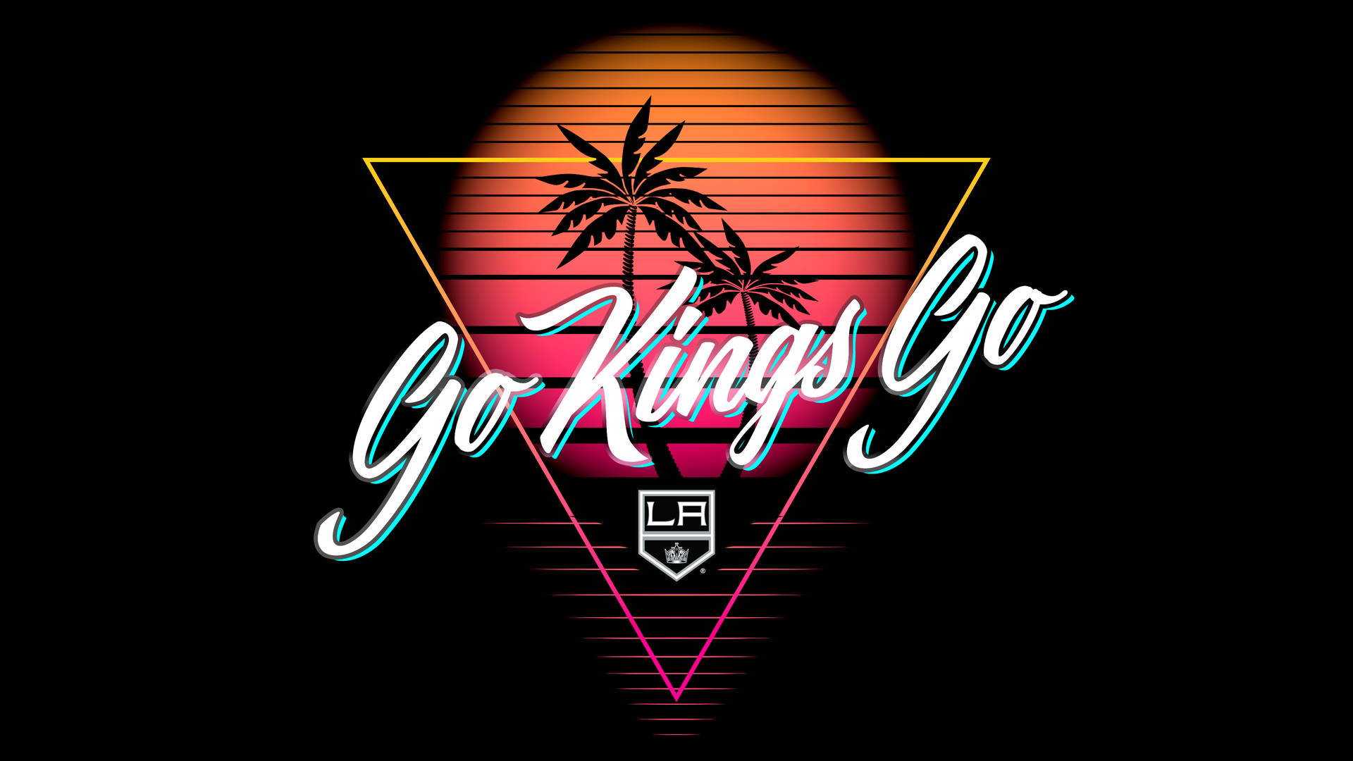 Los Angeles Kings Retro Logo Wallpaper