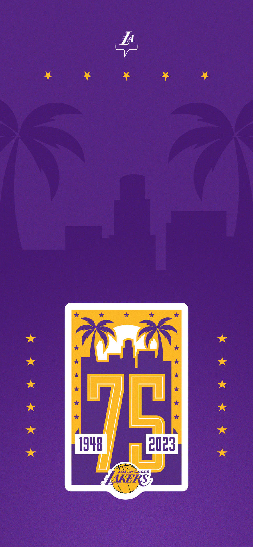 Los Angeles Lakers 75 Years Mobile Wallpaper