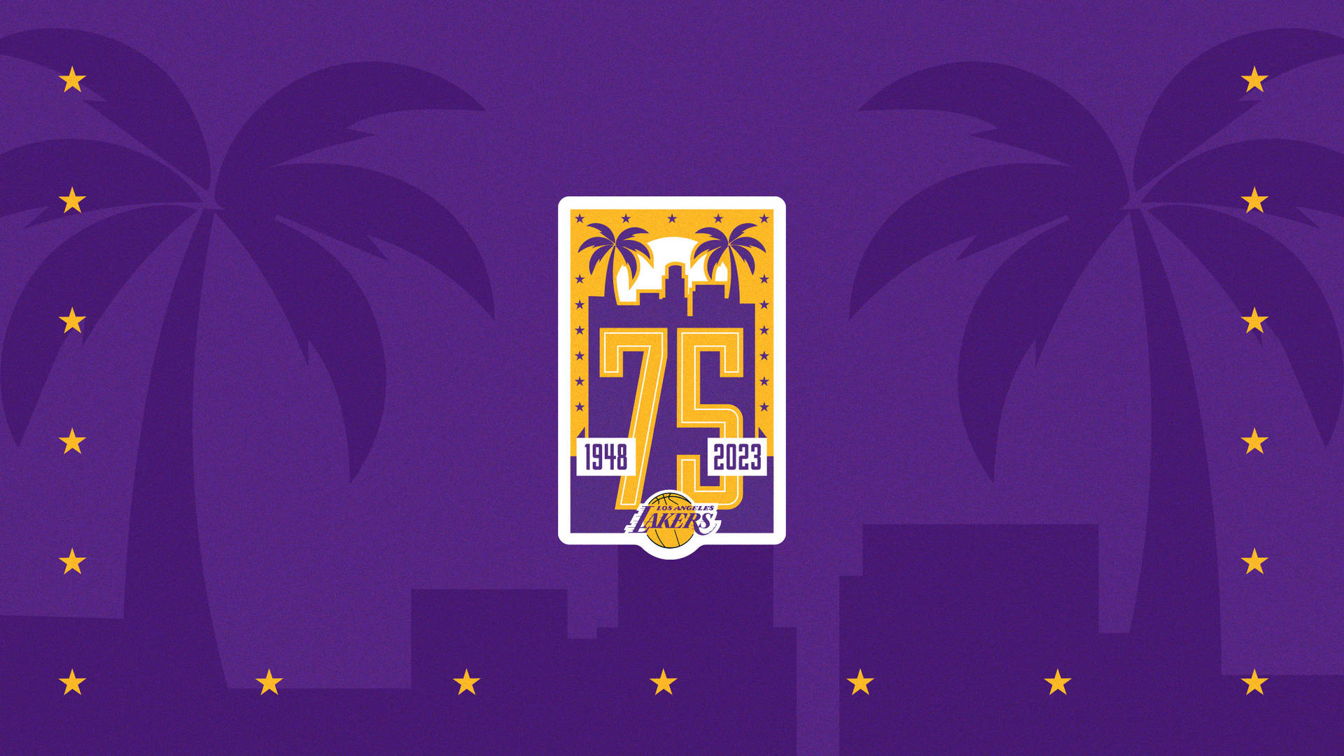 Los Angeles Lakers 75 Years Background
