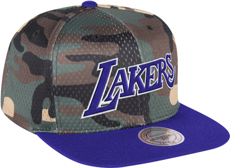 Los Angeles Lakers Camouflage Cap PNG