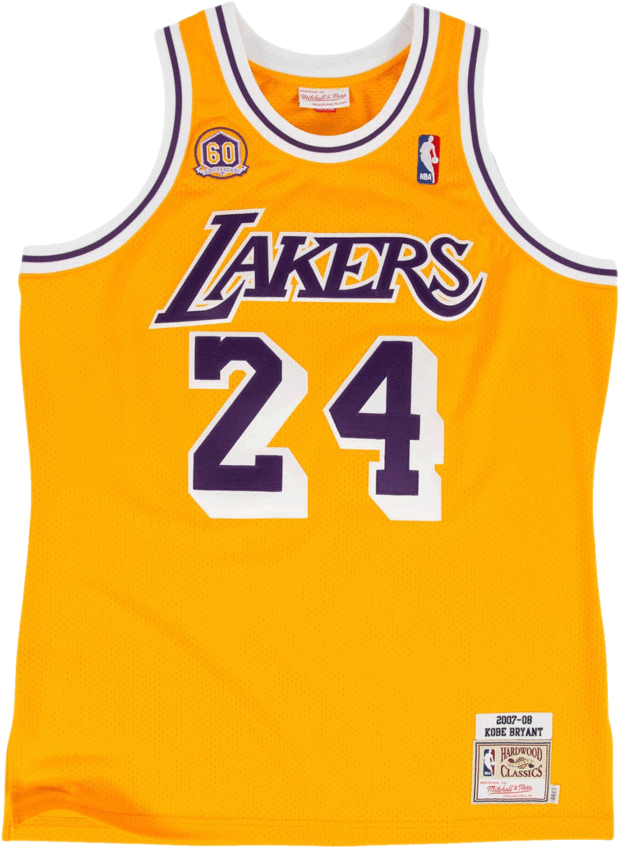 Los Angeles Lakers Jersey Number24 PNG