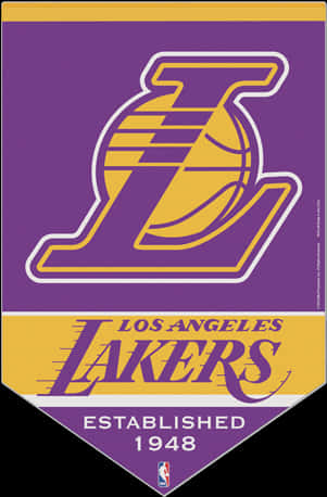 Los Angeles Lakers Logo Established1948 PNG